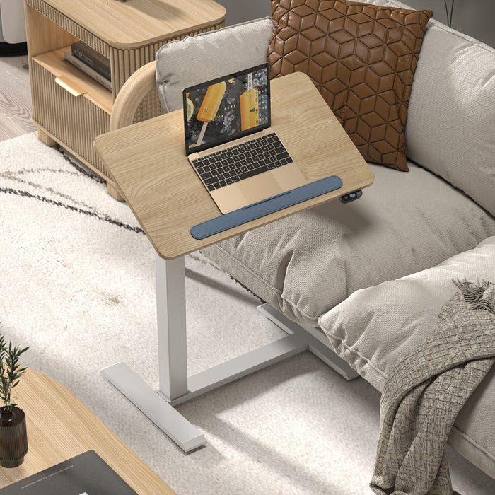 Aaron 26.77\" Portable Lift-Top Office Desk with Adjustable Height - Oak