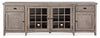 Wesley 90" Traditional TV Stand with Storage and Cable Management for TVs up to 95" - Dovetail Grey | Meuble pour téléviseur traditionnel Wesley de 90 po avec rangement et système de gestion des câbles
