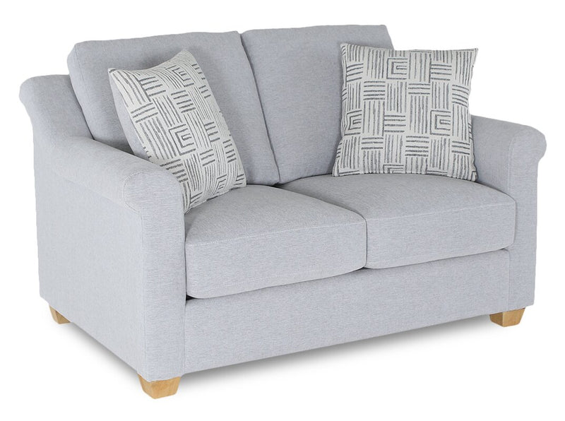 Finesse 59\" Contemporary Chenille Fabric Loveseat - Heather Grey