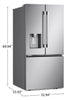 LG 33" 25 Cu. Ft. French-Door Standard-Depth Refrigerator - Stainless Steel - LF25H6330S | Réfrigérateur LG de 33 po et de 25 pi³ de profondeur standard à portes françaises - acier inoxydable - LF25H6330S | LF25H63S