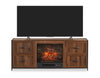 Harvin 54" Electric Fireplace TV Stand with Storage for TVs up to 60" – Brown Oak  |  Meuble pour téléviseur Harvin de 54 po avec foyer électrique et rangement pour téléviseurs jusqu’à 60 po - chêne brun