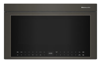 KitchenAid Multifunction Smart Flush Mount Over-the-Range Microwave Oven – Black Ore - YKMMF730PBE | Four à micro-ondes à hotte intégrée intelligent multifonctionnel KitchenAid à installation affleurée - Minerai noir  - YKMMF730PBE