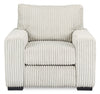 Willow 40\" Light Grey Fabric Chair with Track Arms and Reversible Seat and Back Cushions
