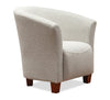 Ethan 31" Linen-Look Fabric Tub-Style Accent Chair with Wood Legs – Linen  | Fauteuil d’appoint Ethan de style gondole de 31 po en tissu d’apparence lin avec pattes en bois - lin