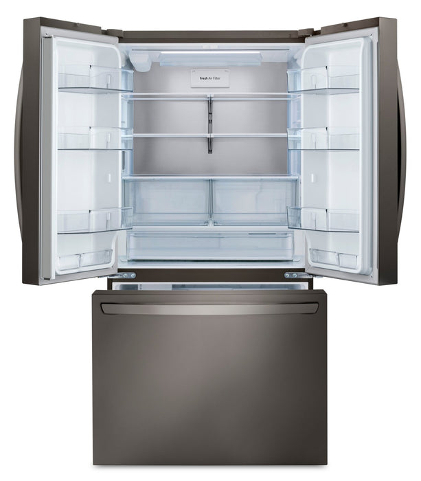 LG 36\" 27 Cu. Ft. Counter-Depth French Door Refrigerator - PrintProof™ Black Stainless Steel - LRFLC2706D