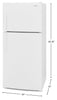 Frigidaire 30" 20 Cu. Ft. Top Freezer Refrigerator – White - FFHT2022AW  | Réfrigérateur Frigidaire de 20 pi3 et de 30 po à congélateur supérieur - blanc - FFHT2022AW