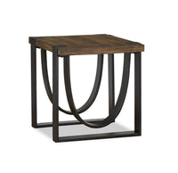 Brewer 26” Industrial Solid Wood End Table - Rustic Honey