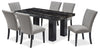 Burk Dining Table with Epoxy Resin Marble-Look Top, 72"W - Black | Table de salle à manger Burk de 72 po (L) avec dessus en résine époxy en imitation de marbre - noire