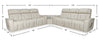 Zen 3-Piece Leather-Look Fabric Power Reclining Sectional with Massage and Two Drop-Down Consoles - Apricot | Sofa sectionnel à inclinaison électrique Zen 3 pièces en tissu d’apparence cuir avec massage et 2 consoles rabattables - abricot