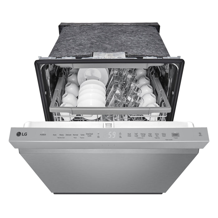 LG 24\" 48 dBA Built-In Top-Control Dishwasher with QuadWash® - Smudge Proof Stainless Steel - LDPN454HT