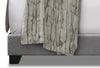 Candace Upholstered Bed in Velvet Grey Fabric, Button Tufted - King Size | Lit rembourré Candace en tissu de velours gris avec capitonnage à boutons - format très grand lit