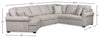 Scott Living Haven 3-Piece Left-Facing Chenille Fabric Cuddler Sleeper Sectional - Grey | Sofa-lit sectionnel enveloppant de gauche Haven de Scott Living 3 pièces en tissu de chenille - gris