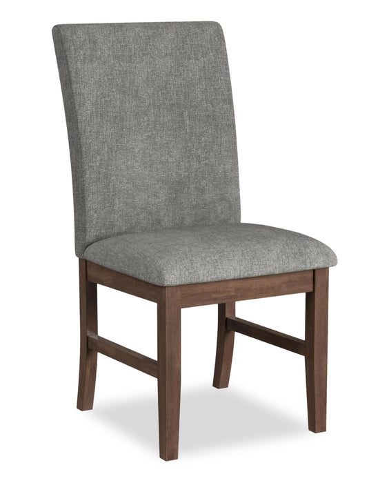 Rain 7pc Dining Set with Table & 6 Grey Chairs, 72\"W - Grey/Brown