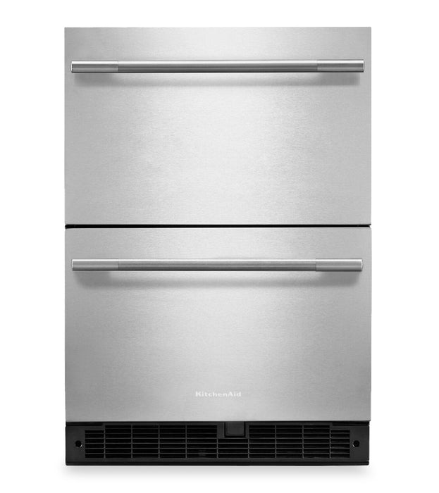 KitchenAid 24\" 4.4 Cu. Ft. Undercounter Double-Drawer Refrigerator – Stainless Steel - KURT524SSB