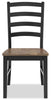 Raven Dining Chair, Ladder-Back - Two-Tone Black & Brown | Chaise de salle à manger Raven à dossier en échelle - deux teintes, noir et brun