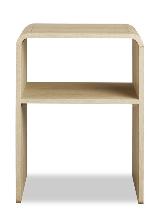 Odin Bedside Nightstand with Storage Shelf, 18\"W x 25.75\"H - Natural