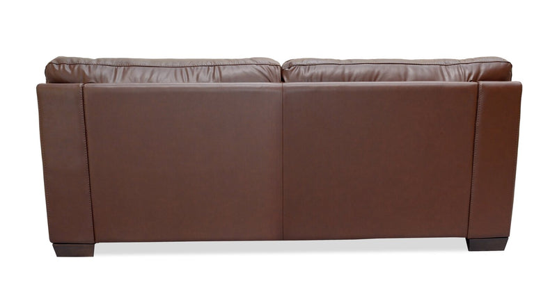 Classico 90\" Genuine Leather Sofa with Wood Legs – Tobacco