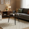 Viola 29.5" Modern Round Top Coffee Table – Black Ash  | Table à café moderne Viola de 29,5 po avec dessus rond - frêne noir