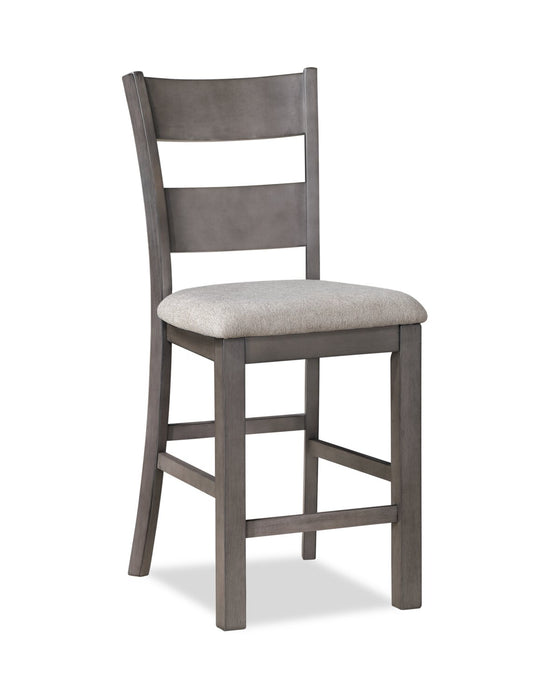 Krew 5pc Counter-Height Dining Set with Table & 4 Chairs,  42\"W - Grey
