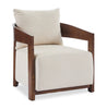 Amor 28.54" Fabric Accent Chair with Wood Arms and Legs - Taupe | Fauteuil d’appoint Amor 28,54 po en tissu avec accoudoirs et pattes en bois - taupe