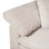 Eclipse Modular 5-Piece Linen-Look Fabric Sectional with Reversible Feather Down Cushions - Linen White | Sofa sectionnel modulaire Eclipse 5 pièces en tissu d’apparence lin avec coussins réversibles en duvet et plumes - blanc lin