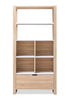 Oscar 36" Contemporary Bookcase with File Drawer – Weathered White and Faux Marble | Bibliothèque contemporaine Owen de 36 po avec tiroir classeur - blanc vieilli et imitation de marbre