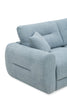 Alora 5-Piece Fabric Sectional with Three Accent Pillows and Rolled Arms - Blue | Sofa sectionnel Alora 5 pièces en tissu avec 3 coussins décoratifs et accoudoirs enroulés - bleu