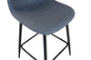 Jax Counter-Height Stool with Polyester Fabric, 26"H, Metal - Charcoal | Tabouret Jax de hauteur comptoir de 26 po (H) en tissu de polyester et en métal - anthracite