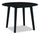 Bryn Drop-Leaf Dining Table, 42" Round - Black