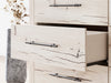 Derekson Bedroom 6-Drawer Dresser, 58.7"W x 36.5"H - Rustic White | Commode de chambre à coucher Derekson de 58,7 po (L) x 36,5 po (H) à 6 tiroirs - blanc rustique
