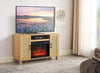 Reed 47" Contemporary Electric Fireplace with Storage – Light Teak | Foyer électrique contemporain Reed de 47 po avec rangement - teck clair