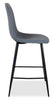 Jax Counter-Height Stool with Polyester Fabric, 26"H, Metal - Charcoal | Tabouret Jax de hauteur comptoir de 26 po (H) en tissu de polyester et en métal - anthracite