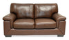 Classico 71" Genuine Leather Loveseat with Wood Legs – Tobacco | Causeuse Classico de 71 po en cuir véritable avec pattes en bois - tabac