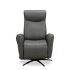 Serene 31" Genuine Leather Power Reclining Massage Chair with Power Headrest and Heated Seat - Grey | Fauteuil de massage à inclinaison électrique Serene de 31 po en cuir véritable avec appuie-tête électrique et siège chauffant - gris