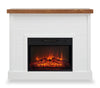 Mehgan 43.8" Modern Electric Fireplace - White & Brown Two Tone | Foyer électrique moderne Mehgan de 43,8 po - deux teintes, blanc et brun