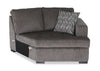 Made in Canada Legend 2-Piece Right-Facing Chenille Fabric Cuddler Sleeper Sectional - Pewter Brown | Sofa-lit sectionnel enveloppant de droite Legend 2 pièces fabriqué au Canada en tissu de chenille - brun étain