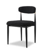 Kort & Co. Capri 5pc Dining Set with Table & 4 Chairs, Gold Accent, Pedestal Base, 72"W - Black | Ensemble de salle à manger Capri de Kort & Co. 5 pièces avec table de 72 po (L), touches dorées, base piédestal et 4 chaises - noir