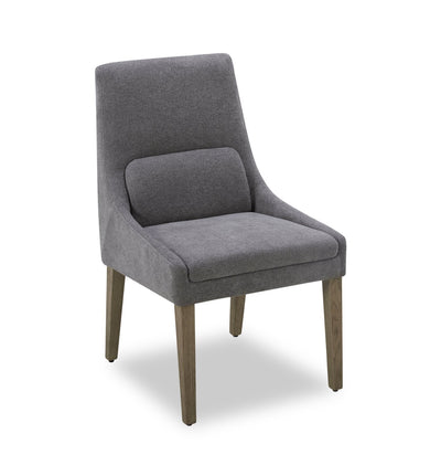 Clay Dining Chair with Polyester Fabric - Pewter Grey | Chaise de salle à manger Clay en tissu de polyester - gris étain