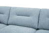 Alora 5-Piece Fabric Sectional with Three Accent Pillows and Rolled Arms - Blue | Sofa sectionnel Alora 5 pièces en tissu avec 3 coussins décoratifs et accoudoirs enroulés - bleu