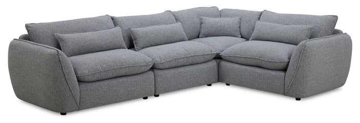 Monaco 4-Piece Sectional - Grey | Sofa sectionnel Monaco 4 pièces - gris | MONAGSEC