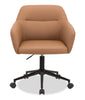 Stevie 23" Swivel Leather-Like Office Chair with Adjustable Height – Dark Brown | Chaise de bureau pivotante Stevie de 23 po d’apparence cuir à hauteur réglable - brun foncé