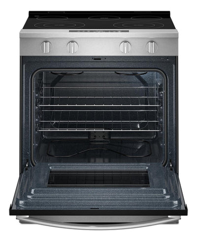 Whirlpool 30" 5.3 Cu. Ft. Electric Smart Range with No Preheat Mode – Stainless Steel - YWSES3330TS | Cuisinière intelligente électrique Whirlpool de 5,3 pi3 et de 30 po avec mode sans préchauffage - acier inoxydable - YWSES3330TS | YWSES33S
