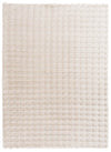 Dream Step Memory Foam Bubble Ivory Faux Fur Area Rug - 7' x 10'