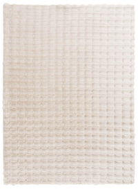 Dream Step Memory Foam Bubble Ivory Faux Fur Area Rug - 7' x 10'