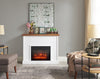 Mehgan 43.8" Modern Electric Fireplace - White & Brown Two Tone | Foyer électrique moderne Mehgan de 43,8 po - deux teintes, blanc et brun
