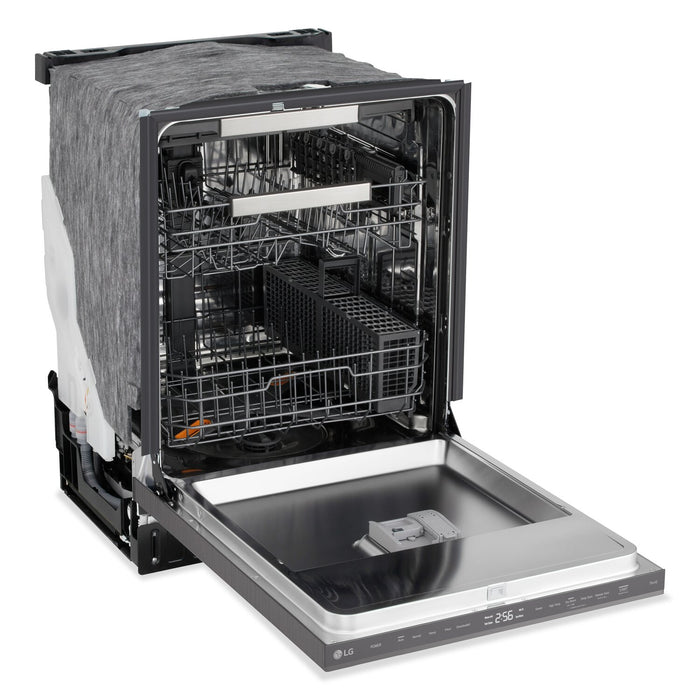 LG 24\" 46 dBA Built-In Top-Control Dishwasher with QuadWash® - Black Stainless Steel -LDNPQ555D