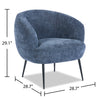 Nova 28.7" Boucle Fabric Accent Chair - Blue | Fauteuil d’appoint Nova de 28,7 po en tissu bouclé - bleu