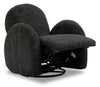 Shay 33" Chenille Fabric Swivel Glider Reclining Accent Chair - Ebony | Fauteuil d’appoint coulissant, pivotant et inclinable Shay en chenille - ebony