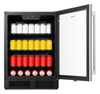 Hisense 5.4 cu. ft. 54-Bottle Hybrid Beverage and Wine Cooler with Reversible Door - Black - HWS054B1ASD | Refroidisseur hybride à boissons et à vin Hisense de 5,4 pi3 pour 54 bouteilles avec porte réversible - noir - HWS054B1ASD
