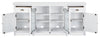 Wesley 70" Traditional TV Stand with Storage and Cable Management for TVs up to 75" - Chalk White | Meuble pour téléviseur traditionnel Wesley de 70 po avec rangement et système de gestion des câbles